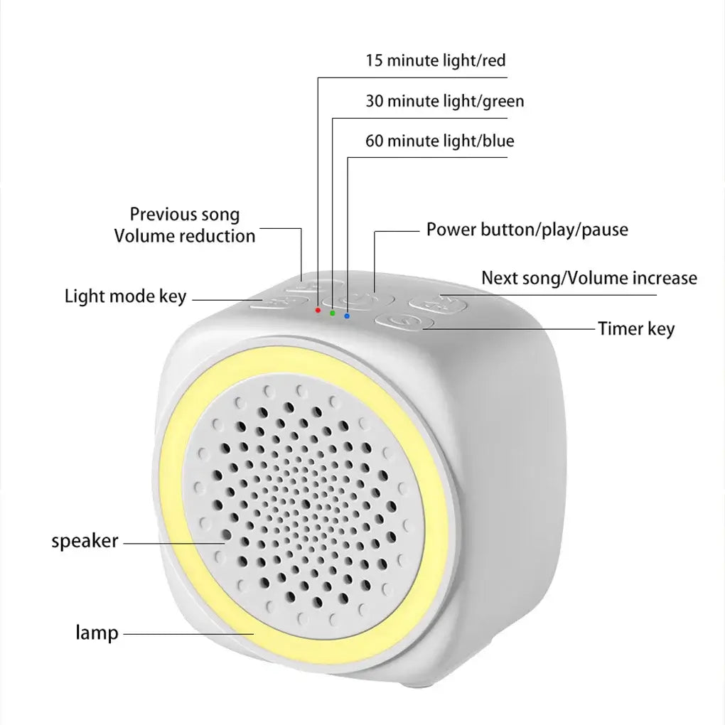 Portable Baby White Noise Machine with RGB Lighting